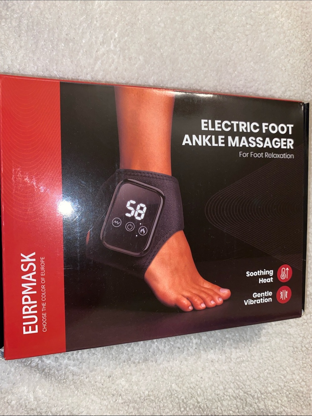 Eurpmask Electric Foot Ankle Massager - Black
